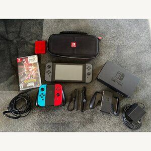 Nintendo Switch - Neon Blue + Neon Red Joy-Con + Additional Accessories